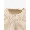 Wool blend sweater with distressed effect