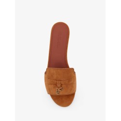 Summer Charms flat suede sandals