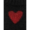 Wool and mohair sweater with lurex hearts