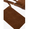 Archetipo1SV3 suede shoulder bag