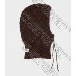 Wool blend balaclava with distressed effect