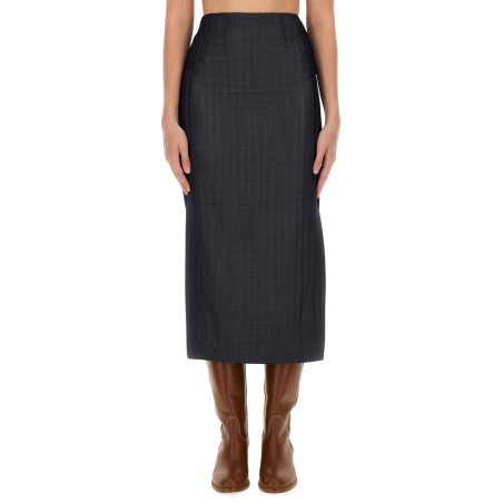 WOOL BLEND PENCIL SKIRT