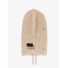 Wool blend balaclava with distressed effect