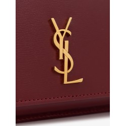 Leather shoulder bag with Cassandre logo