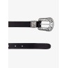 Hip lace leather belt