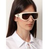 Rectangular acetate sunglasses
