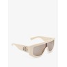 Rectangular acetate sunglasses