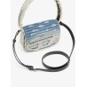 1DR denim shoulder bag with used effect