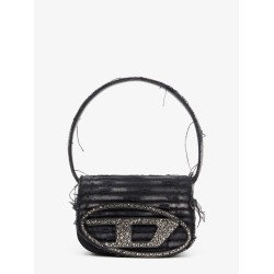 1DR denim shoulder bag with used effect