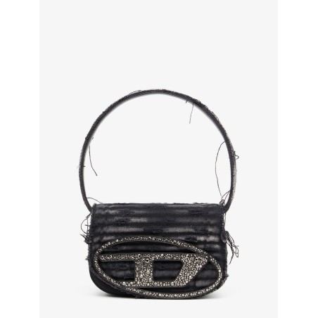 1DR denim shoulder bag with used effect