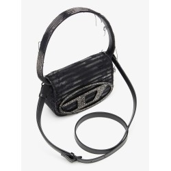 1DR denim shoulder bag with used effect