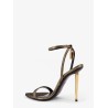 Laminated leather sandals with logoed padlock