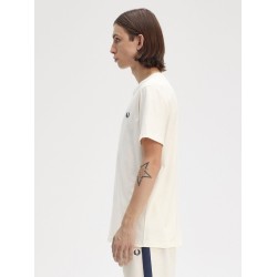 Cotton t-shirt with logo embroidery