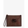 Paisley jacquard fabric clutch bag
