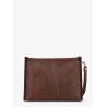 Paisley jacquard fabric clutch bag