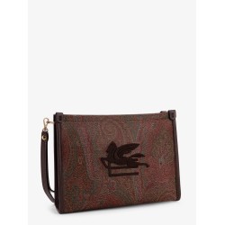 Paisley jacquard fabric clutch bag