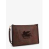 Paisley jacquard fabric clutch bag