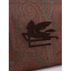 Paisley jacquard fabric clutch bag