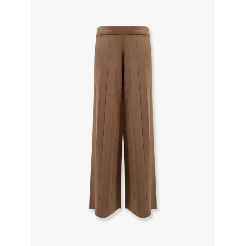 Lama viscose blend trousers