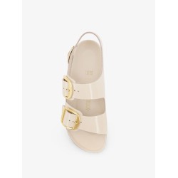 Milano Big Buckle patent leather sandals