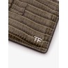 Leather cardholder with croco effect