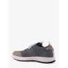 Low-top mesh sneakers with suede profiles