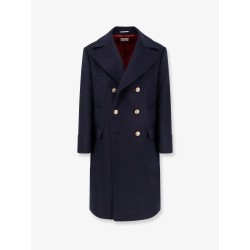 Double-breasted wool coat