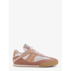 Chloé Kick low-top leather sneakers with mesh inserts