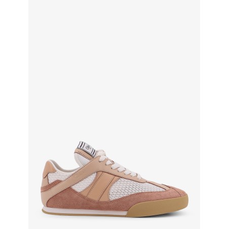 Chloé Kick low-top leather sneakers with mesh inserts