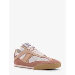 Chloé Kick low-top leather sneakers with mesh inserts