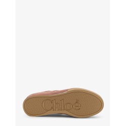 Chloé Kick low-top leather sneakers with mesh inserts