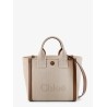 Chloé Carry canvas shoulder bag with logo embroidery