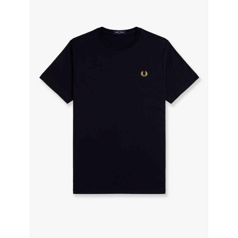 Cotton t-shirt with logo embroidery