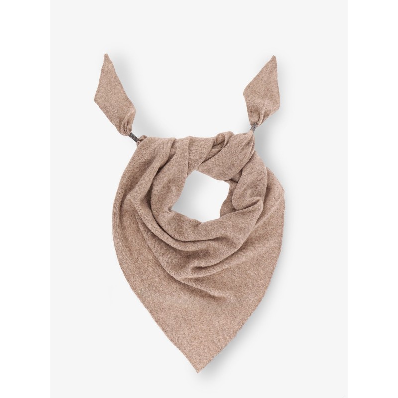 Cashmere scarf with Monili detail