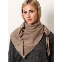 Cashmere scarf with Monili detail