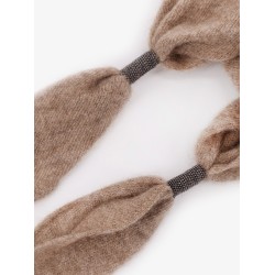 Cashmere scarf with Monili detail