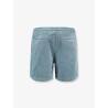Corduroy bermuda shorts with logo embroidery