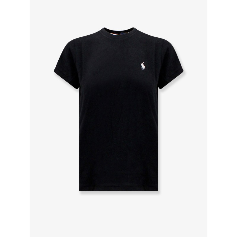 Cotton T-shirt with logo embroidery