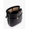 Leather bucket bag with strap