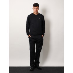 Cotton sweatshirt with logo embroidery
