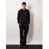Cotton sweatshirt with logo embroidery