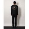 Cotton sweatshirt with logo embroidery