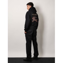 Cotton sweatshirt with logo embroidery