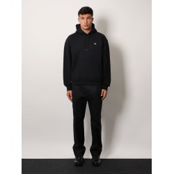 Cotton sweatshirt with logo embroidery