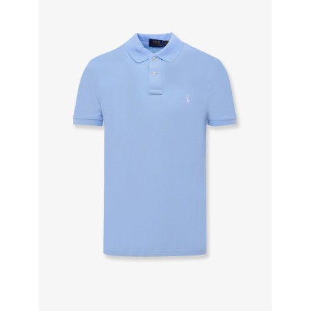 Cotton polo shirt with logo embroidery