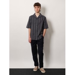Cotton shirt with striped motif