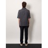 Cotton shirt with striped motif