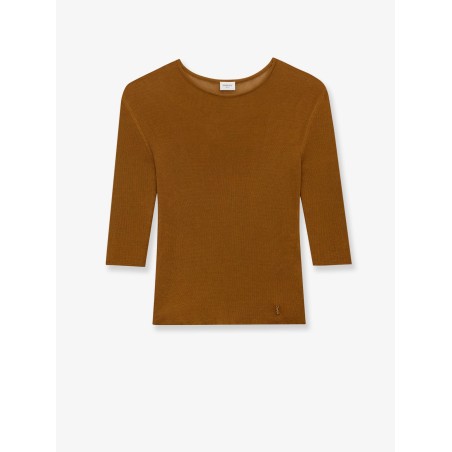 Semi-sheer certified viscose knitted top