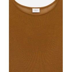 Semi-sheer certified viscose knitted top