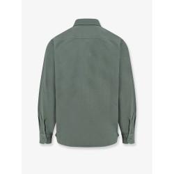 Cotton shirt with logo patch